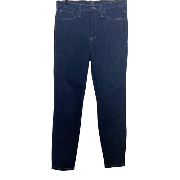 J. Crew High Rise Skinny Jeans Size 30 Stretch Denim Dark Wash - Picture 2 of 9
